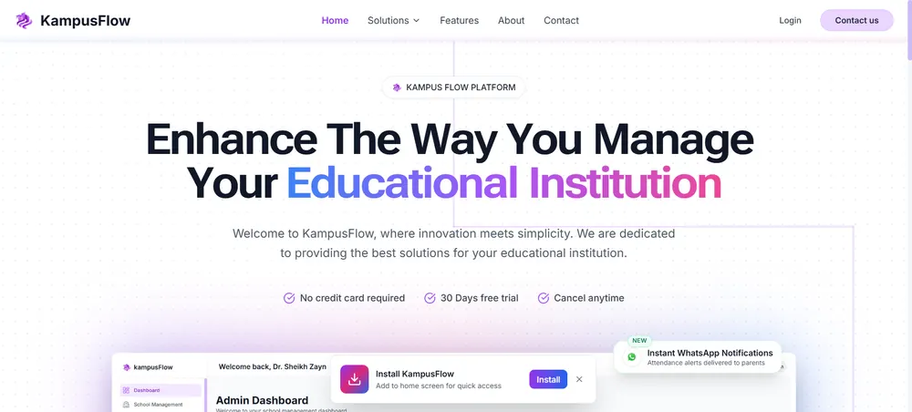 KampusFlow platform screenshot