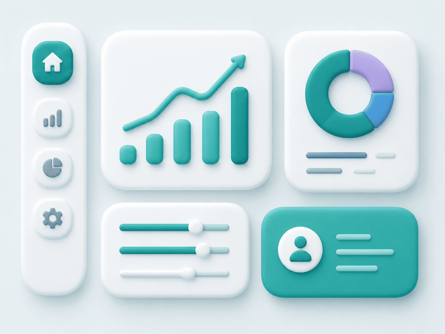 Claymorphism dashboard state